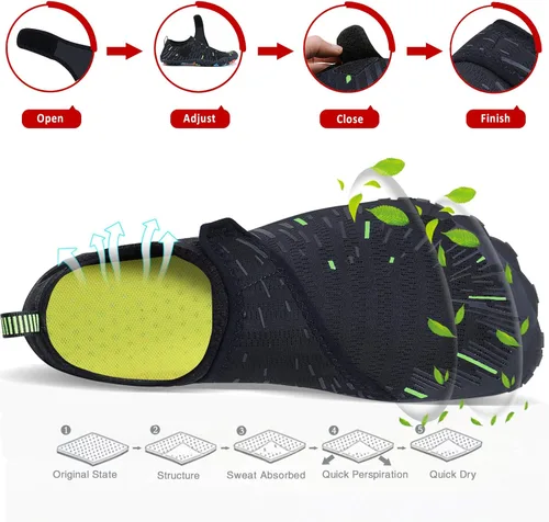 Vista 4 de PENGCHENG Mens Womens Water Shoes Sports Quick Dry Barefoot Athletic for Swim Diving Surf Aqua Pool Beach Yoga