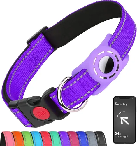 Vista 15 de Collar reflectante para perros pequeños con soporte de silicona