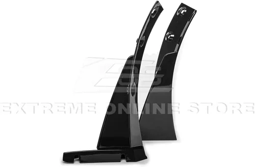 Vista 3 de Sustitución para Corvette C7 2014-2019 Z06 Estilo Etapa 3 Parachoques Frontal Inferior Divisor Lateral con Aleta