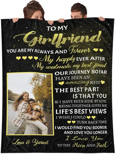 Vista 14 de Youltar - Manta personalizada con texto y collage de fotos, regalo de recuerdo de cumpleaños para papá, mamá, niños, perros, amigos o pareja