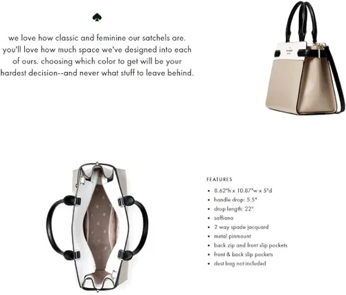 Vista 6 de Kate Spade New York Staci - Bolso de cuero Saffiano mediano