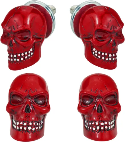 Vista 10 de Kit de tornillos de matrícula de calavera para motocicleta, tornillos de marco de etiqueta de automóvil, tuercas de montaje de repuesto para camión