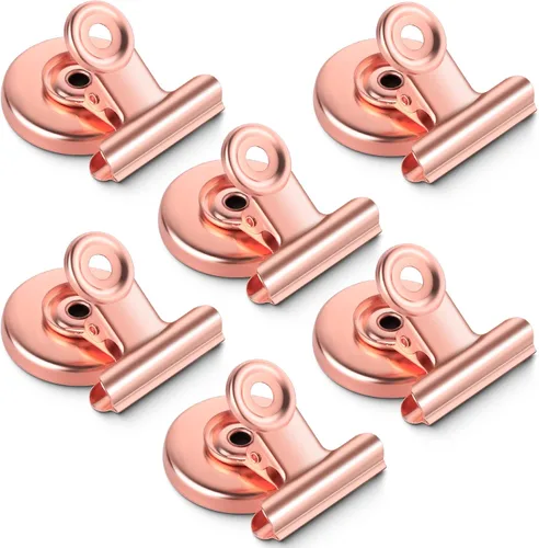 Vista 24 de Grtard Paquete de 6 clips magnéticos resistentes, clips magnéticos para refrigerador, imanes de refrigerador, clip magnético fuerte, imanes sin Negro