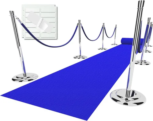 Vista 13 de EZLucky Corredor de Alfombra Roja para Fiestas, 2.6 x 15 pies, Tela No Tejida de Fieltro de 130 GSM, Alfombra Roja de Hollywood para Eventos