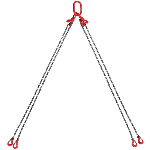 Vista 9 de VEVOR Eslinga de cadena, cadenas de elevación de 1/4 pulgada x 5 pies con ganchos, polipasto de cadena de motor G80, eslinga de elevación de 6600