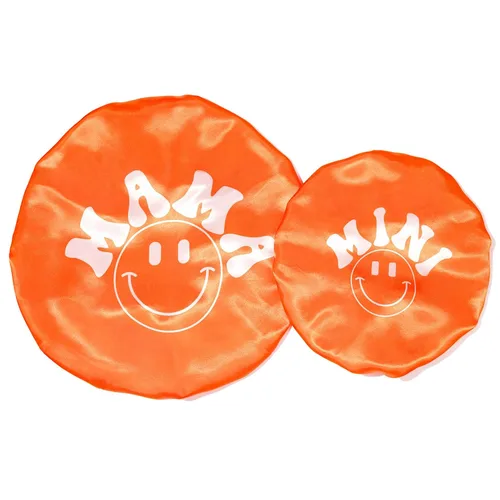 Vista 10 de Juego de capó para bebé, gorro para dormir, gorro para el pelo del bebé, para mujeres, niñas, niños, rizado, reversible, ajustable, color rosa Corona