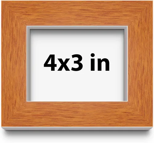 Vista 289 de Marco de 3 x 3 pulgadas de madera maciza de nuez y miel marrón con plexiglás acrílico UV, respaldo de tablero de espuma y accesorios para colgar