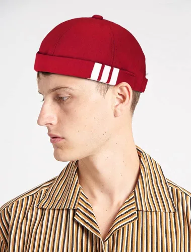 Vista 3 de Glamorstar Gorras domo sin ala para mujeres y hombres Sailor Docker, gorro Hip Hop
