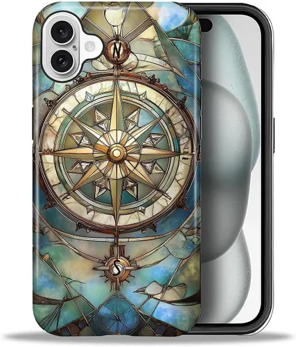 Vista 162 de ZHEGAILIAN Funda para iPhone 11, carcasa dura a prueba de golpes + silicona suave 2 en 1 híbrida, parachoques a prueba de caídas - Vidrio manchado