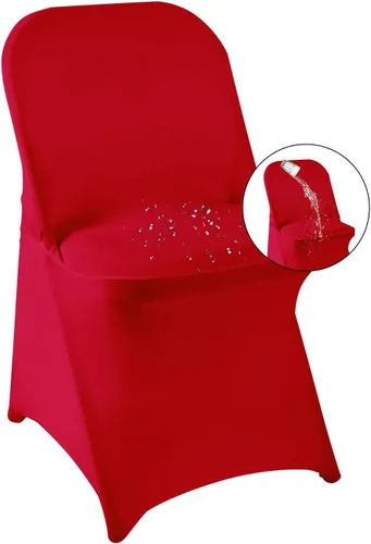 Vista 29 de magalo Paquete de 12 fundas para sillas plegables de elastano negro, impermeables, elásticas, para bodas, fiestas, banquetes de comedor y otros