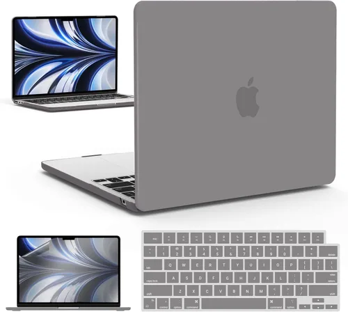 Vista 29 de IBENZER Funda para MacBook Air de 13 pulgadas 2026 2025 2024 2023 2022 M4 A3240 M3 A3113 M2 A2681, funda rígida con cubierta de teclado ScreenFilm