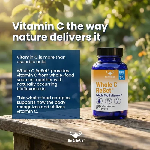 Vista 5 de RnA ReSet Suplemento de vitamina C integral Whole C Reset, 60 cápsulas
