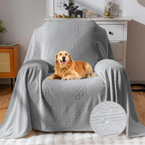 Vista 25 de Funda impermeable para silla reclinable, lavable de terciopelo de doble cara y patrón reversible, para sofá, cama, automóvil y sofá, protección