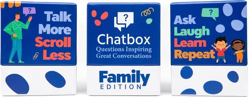 Vista 9 de Chatbox 200 tarjetas de inicio de conversación, juegos familiares para niños y adultos, divertidos juegos de viaje, juego de cartas para fiesta