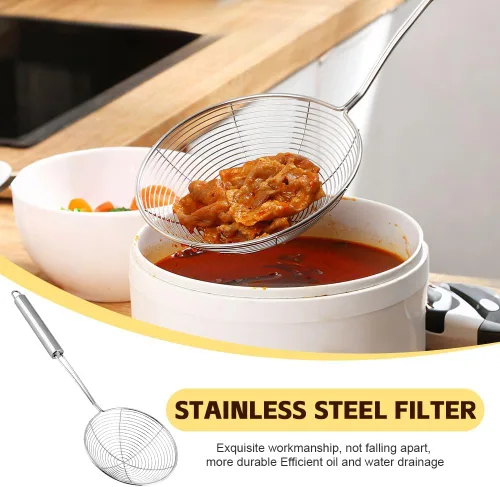 Vista 8 de Spaetzle Maker de acero inoxidable con mango de agarre cómodo y espumadera, juego de herramientas para hacer albóndigas de huevo alemán casero