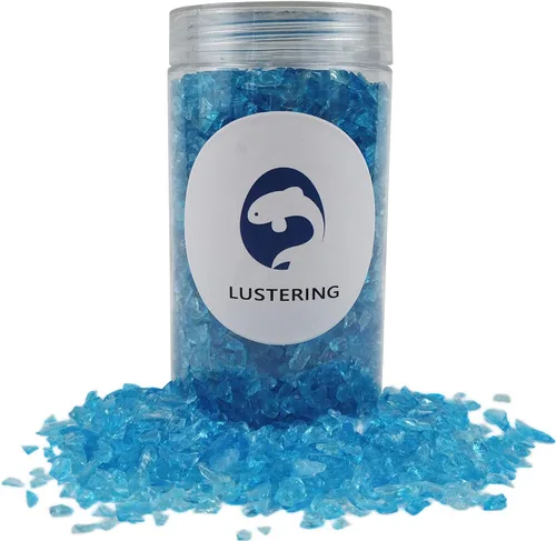 Vista 4 de LUSTERING Vidrio triturado de alto brillo con purpurina, vidrio para fuego, vidrio roto, gemas de vidrio para foso de fuego, manualidades DIY