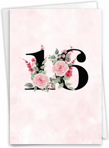 Vista 10 de NobleWorks - Divertida tarjeta de felicitación de cumpleaños de 16 años con sobre de 5 x 7 pulgadas (1 tarjeta) (no 3D, purpurina o brillante)