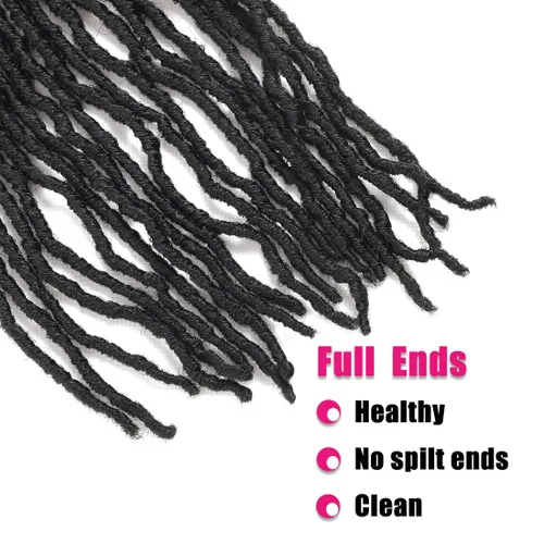 Vista 5 de Extensiones de cabello sintético de ganchillo de 18 pulgadas, 6 paquetes de rastas suaves preenrolladas, extensiones de cabello sintético