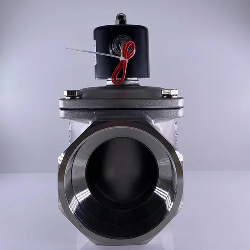 Vista 6 de DN100 4in 304 Stainless Steel Normally Closed Solenoid Valve AC220V DC24V Two-position Two-way Water Valve 1Pcs(24VDC_NBR 80 CELSIUS)