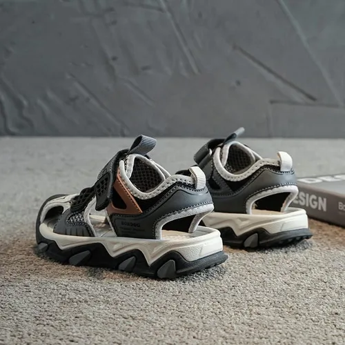 Vista 8 de KAQ Sandalias deportivas para niños y niñas, sandalias de agua para niños, zapatos de verano para caminar, senderismo al aire libre