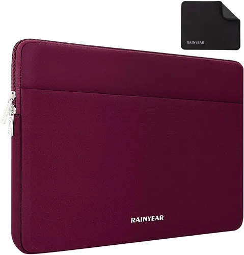 Vista 14 de RAINYEAR - Funda para laptop de 15 pulgadas, funda portátil con bolsillo Negro