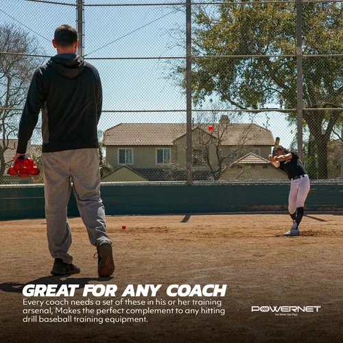 Vista 14 de PowerNet Crusher Training Baseballs, Baseball Hitting Trainer for Improved Speed, Power & Coordination, Batting Practice Baseballs