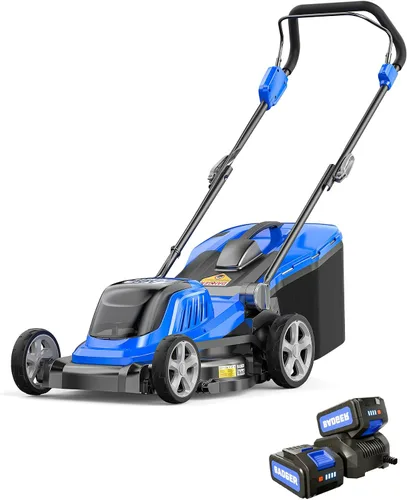 Vista 10 de Wild Badger Power Cortacésped inalámbrico de 40 V 14 ″ sin escobillas, 5,445 pies cuadrados/0.125 ac,1×4.0Ah batería y cargador rápido, altura de 5