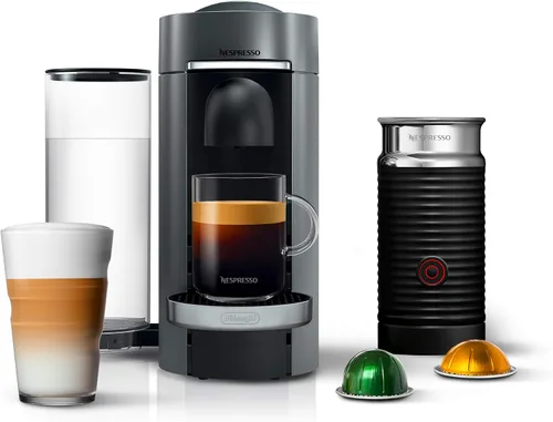 Vista 10 de Nespresso VertuoPlus Deluxe - Paquete de máquina de café y espresso con espumador de leche Aeroccino de De'Longhi, negro