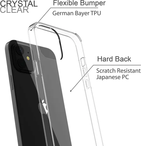 Vista 2 de Funda de cristal líquido diseñada para iPhone 13 Mini, a prueba de golpes, protección contra caídas, delgada, híbrida, resistente a los arañazos
