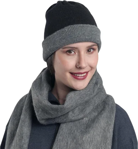 Vista 5 de Gamboa Sombrero de alpaca para hombres y mujeres, gorros de invierno de lana cálida peruana