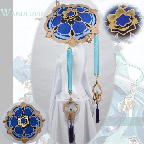 Vista 2 de Wanderer - Conjunto de ropa de cosplay de Genshin Impact Kunikuzushi para juegos de rol, conjunto de ropa de cómic