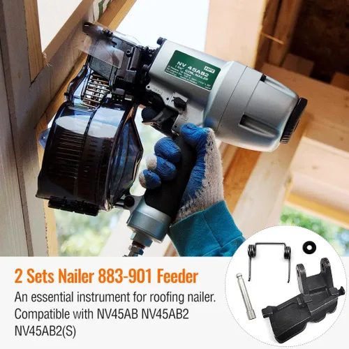 Vista 5 de 2 piezas de clavador 883-901 alimentador y 877-761 resortes, NV45AB2 piezas de bobina, repuesto de pistola de techo compatible con NV45AB NV45AB2