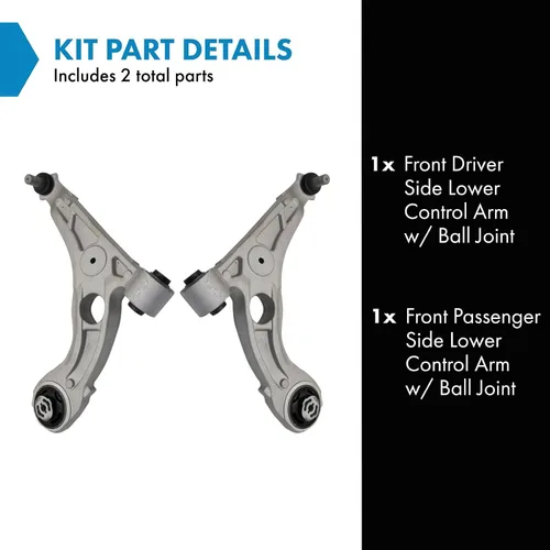 Vista 247 de Conjunto de Brazo de Control Inferior Delantero y Junta Esférica TRQ para Lado del Conductor y del Pasajero 2 Piezas Compatible con Ford Mustang GT