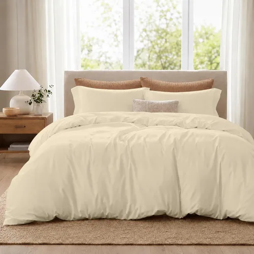 Vista 11 de ROYALE LINENS Funda de edredón negra tamaño individual – Fundas de edredón de 2 piezas – Cierre de cremallera – 1 funda de edredón individual de 68