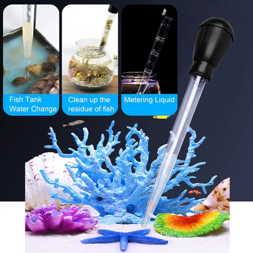 Vista 5 de WEAVERBIRD Cambiador de agua manual para pecera, gotero para acuario, 1.0 fl oz (1.0 fl oz), gotero de pipeta limpio para acuario, removedor de Negro