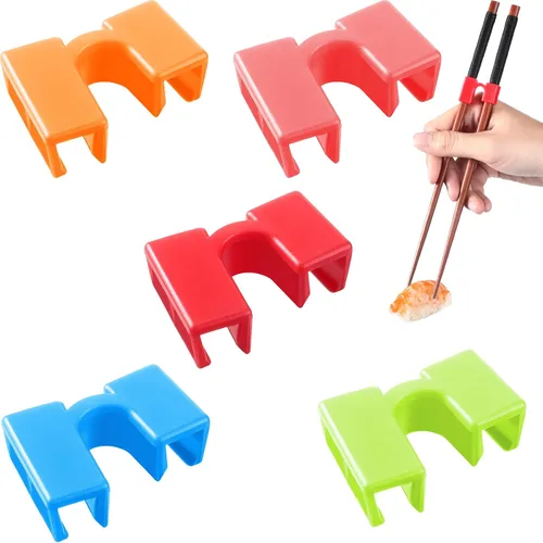 Vista 9 de Patelai 5 pares de palillos reutilizables para practicar palillos chinos para muchas edades, adultos, principiantes, entrenadores o estudiantes Negro