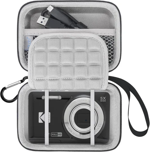 Vista 9 de Lacdo Funda para cámara KODAK PIXPRO FZ55 / FZ45 / FZ53 / FZ43 16MP Vlogging bolsa de almacenamiento para cámara de almacenamiento, bolsa de malla