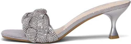 Vista 2 de DREAM PAIRS Zapatos de tacón de aguja para mujer, punta cuadrada abierta, cómodos, tacones bajos para gatito, sandalias de vestir sexy, para fiesta