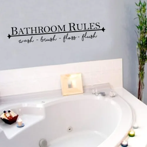 Vista 2 de Adhesivo decorativo para pared de baño Negro