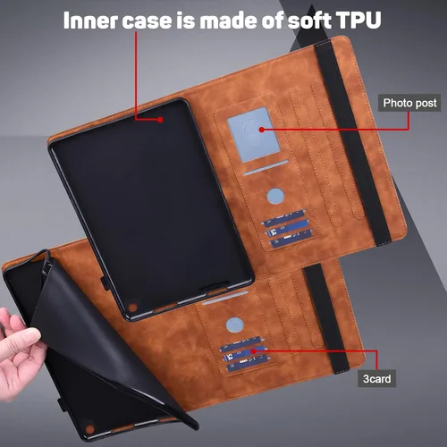 Vista 4 de ALILANG Funda para Amazon Kindle Fire Max 11 (13ª generación, versión 2023) con lápiz capacitivo, múltiples ángulos de visión, piel sintética