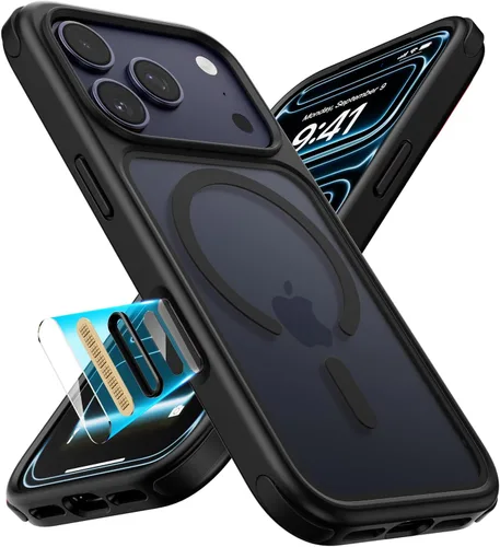 Vista 29 de Mobnano Funda para iPhone 13 Pro, compatible con MagSafe, funda transparente con anillo magnético, diseño multicolor protector a prueba de golpes