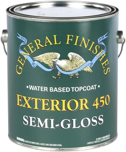 Vista 11 de General Finishes Exterior 450 Topcoat a base de agua, 1 cuarto de galón, brillo