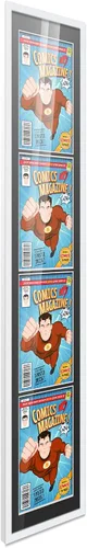 Vista 65 de Poster Palooza Marco de cómic con paspartú para 1 cómic de la Edad de Bronce publicado entre 1970 y 1985, marco de cómic negro para cómic de 7.25 x