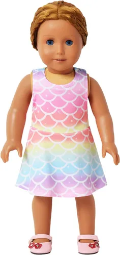 Vista 7 de Girls&Doll - Vestidos sin mangas unicornio ropa para muñecas de 18 pulgadas