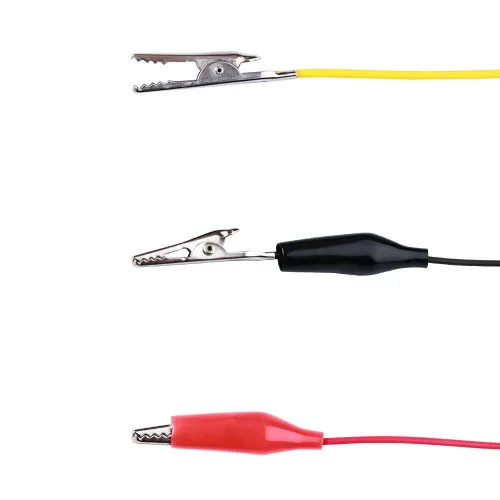 Vista 5 de Elegoo paquete de 30 cables de puente de 50 cm con pinzas de contacto en ambos extremos