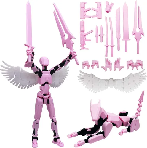 Vista 10 de T13 Juego de Figuras de Acción 3D Titan 13 Figura de Acción Maniquí Impresa en 3D Robo Juguete Multiarticulado Móvil con Articulación Completa