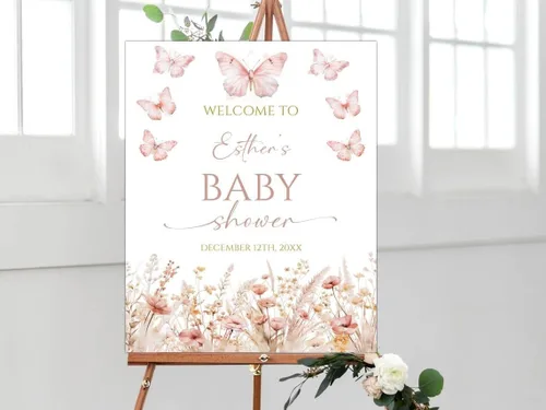 Vista 28 de Letrero de bienvenida con texto en inglés "Oh Boy Safari Animals Baby Show", cartel de bienvenida para baby shower, cartel de bienvenida para baby