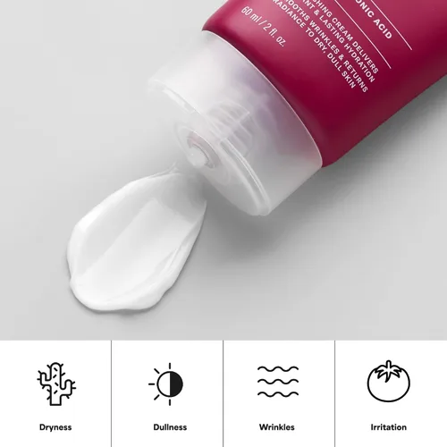 Vista 4 de Paula's Choice, crema hidratante para rejuvenecimiento de la piel (2 onzas). Hidratante facial diario con ácido hialurónico y péptidos para piel