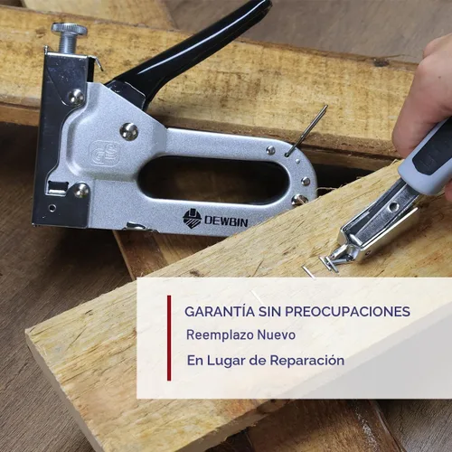 Vista 7 de Pistola grapadora para tapicería resistente, DEWBIN 4 en 1 con 2000 grapas, grapadora manual con ajuste de potencia para muebles, madera, Grapadora