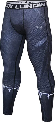Vista 2 de Red Plume Men's Compression Elastic Tight Leggings Sport Panther Leopard Printing Pants